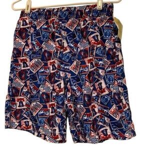 ISLANDER SIZE SMALL USA STAMP SWIM TRUNKS NWT